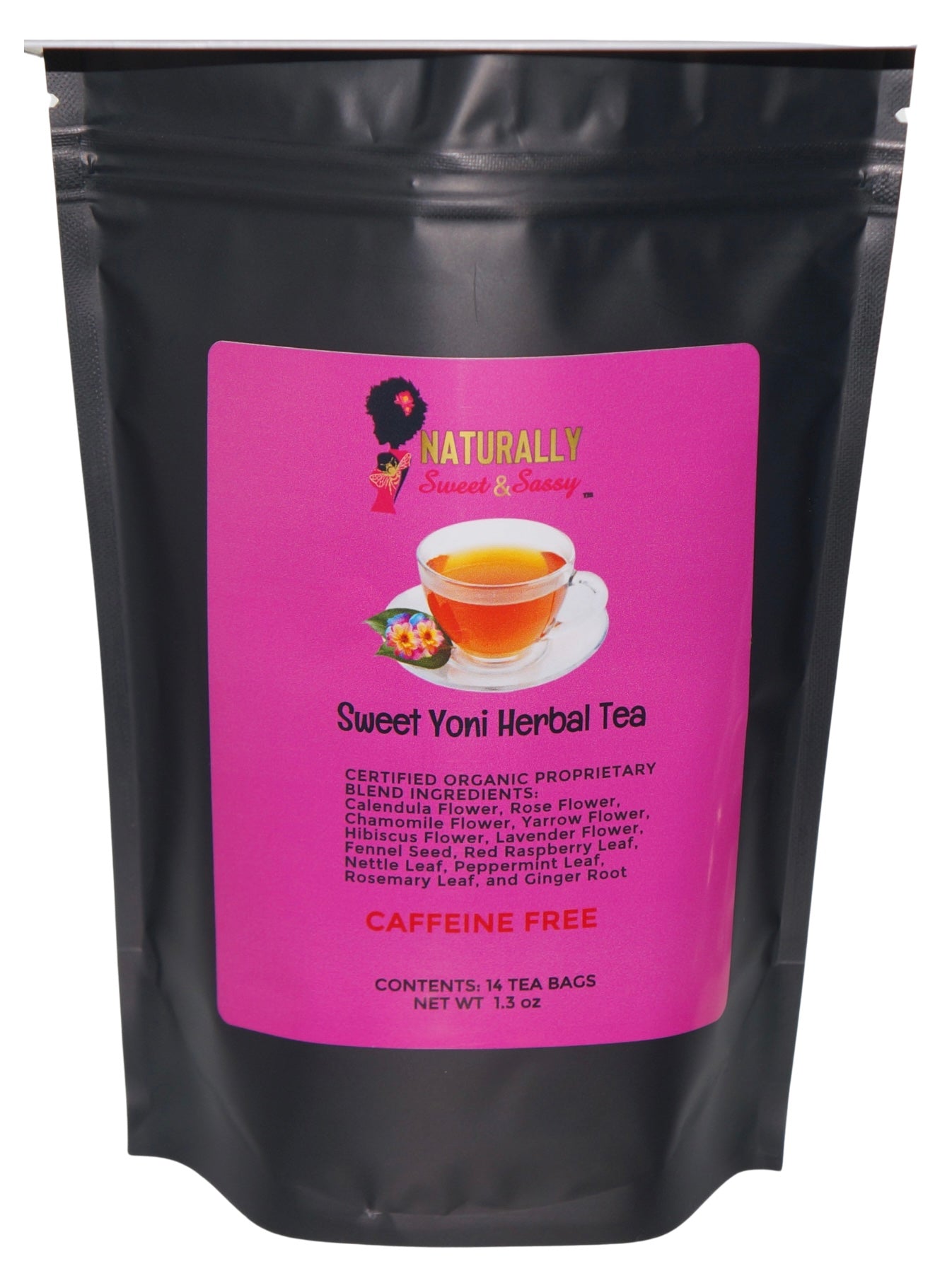 Customized-Please contact Naturally Sweet & Sassy to specify your needs before purchase. 
Sweet Yoni Herbal Tea